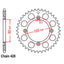 REAR SPROCKET - STEEL 50T 428P (32-KN4-50)