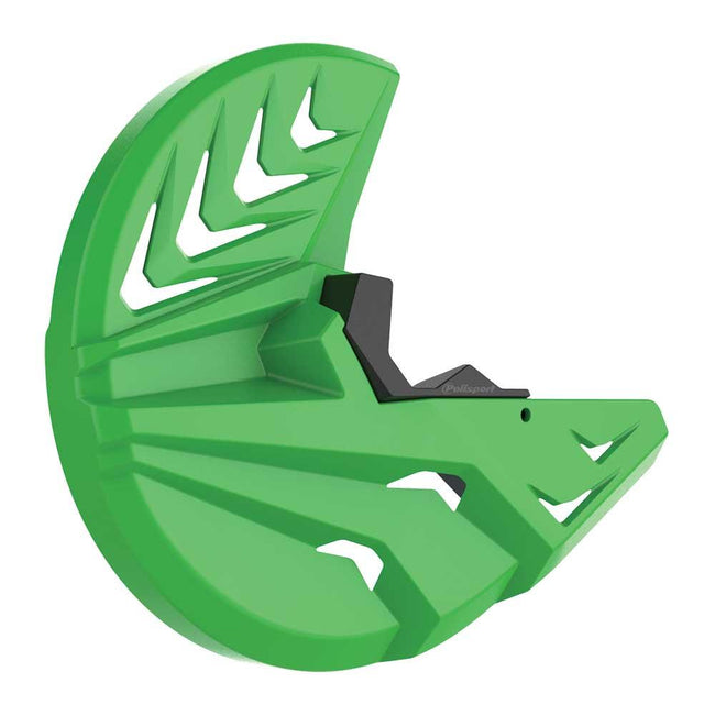 POLISPORT DISC & BOTTOM FORK PROTECTOR KAWASAKI KX250F 13-20 - GREEN Hover Image