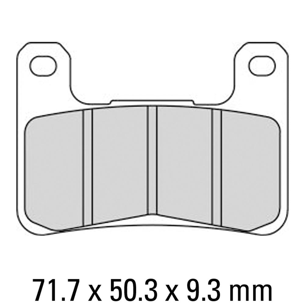 FERODO Disc Pad Set - FDB2204 CP211 Carbon Grip Race Compound - Non Sintered