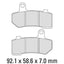 FERODO Disc Pad Set - FDB2210 P Platinum Non Sintered Compound