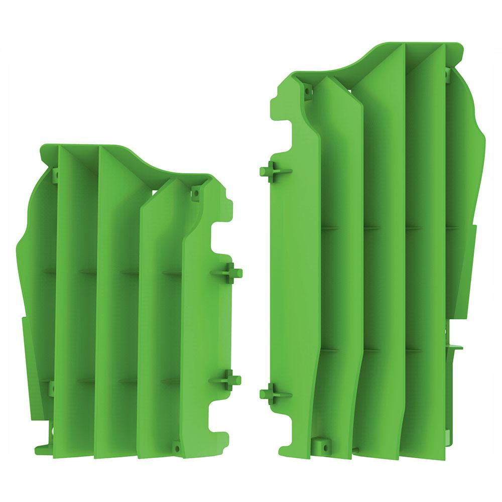 POLISPORT RADIATOR LOUVERS KAWASAKI KX250F 21-23/KX450F 16-23 - GREEN