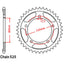 REAR SPROCKET - STEEL 44T 525P (32-MJP-44)