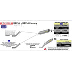 ARROW 71744AKN Silencer - RACE-TECH Aluminium Dark with Carbon End Cap