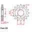 FRONT SPROCKET - STEEL 15T 520P (41-K09-15)