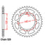 REAR SPROCKET - STEEL 44T 520P (32-260-44)