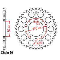 REAR SPROCKET - STEEL 40T 530P D/D