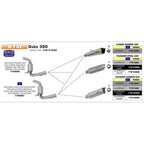 ARROW 71600MI [RAS]: LINK PIPE N-C Stainless steel - KTM DUKE 390 13>16