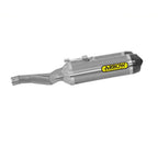 ARROW 71814AK Silencer Set - THUNDER Aluminium Silver with Carbon End Cap
