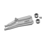 ARROW 71851PRI Silencer Set - PRO-RACING Nichrom Silver with Steel End Cap