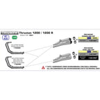 ARROW 71851PRI Silencer Set - PRO-RACING Nichrom Silver with Steel End Cap