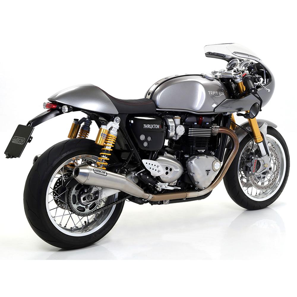 ARROW 71851PRI Silencer Set - PRO-RACING Nichrom Silver with Steel End Cap