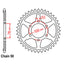 REAR SPROCKET - STEEL 45T 530P (32-476-45)