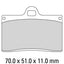 FERODO Disc Pad Set - FRP419 P Platinum Non Sintered Compound