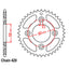 REAR SPROCKET - STEEL 37T 420P (32-700-37)