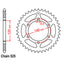 REAR SPROCKET - STEEL 39T 525P (32-371-39)