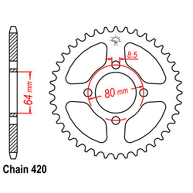 REAR SPROCKET - STEEL 30T 420P Hover Image