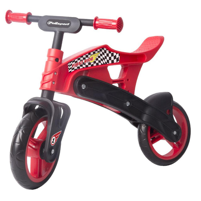 POLISPORT OFF-ROAD KIDS BALANCE BIKE - RED/BLACK Hover Image