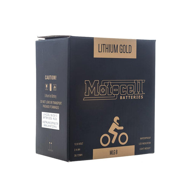 MOTOCELL LITHIUM GOLD MLG8 BATTERY 30.72WH LiFePO4 Main Image
