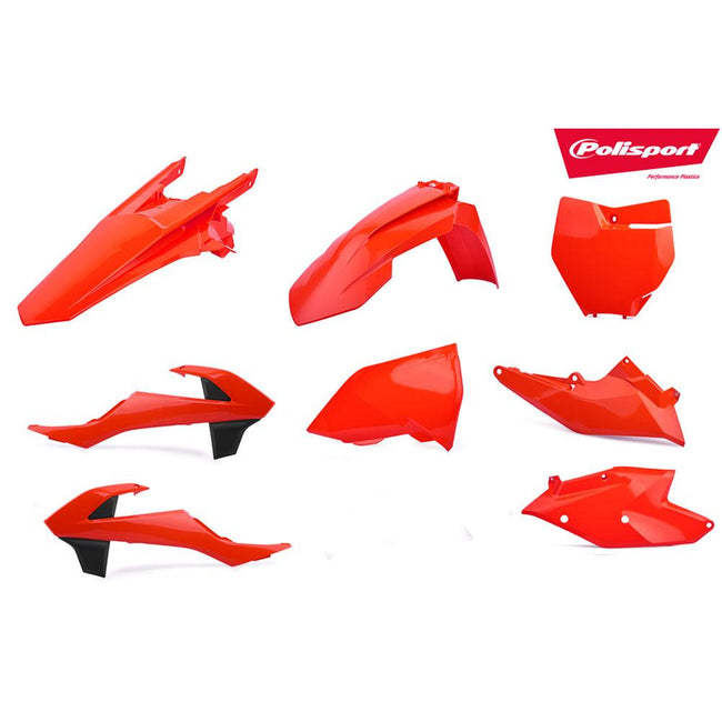 POLISPORT MX KIT KTM SX/SX-F 16-18 - FLUORO ORANGE - INCLUDES FORK GUARDS Hover Image