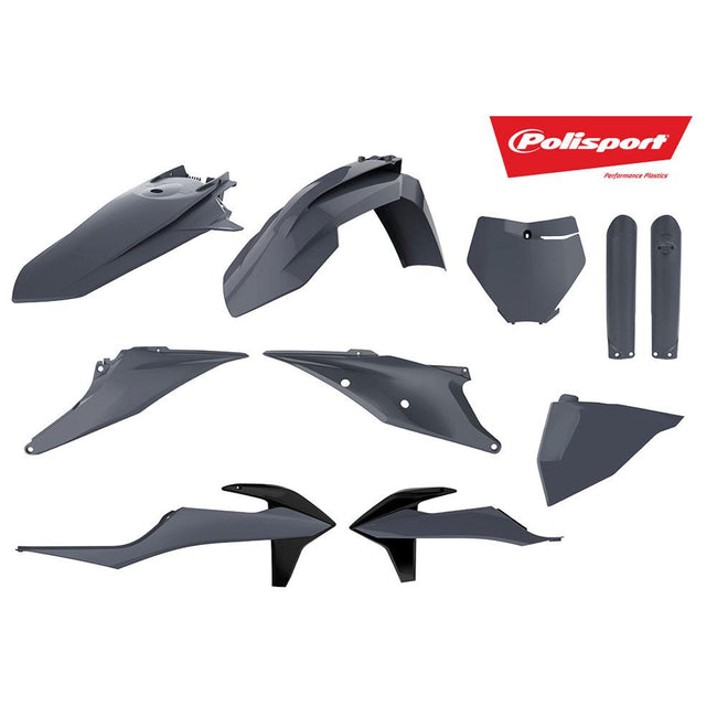 POLISPORT MX KIT KTM SX/SX-F 19 - NARDO GREY - INCLUDES FORK GUARDS Hover Image