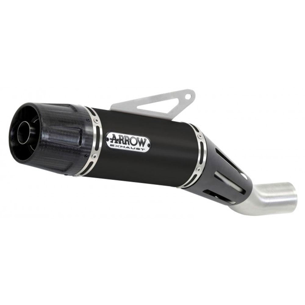 ARROW 71843JRN Silencer - JET RACE Nichrom Dark with Carbon End Cap
