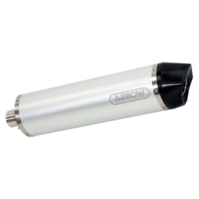 ARROW 72614AK Silencer - MAXI RACE-TECH Aluminium Silver with Carbon End Cap - YAM Hover Image