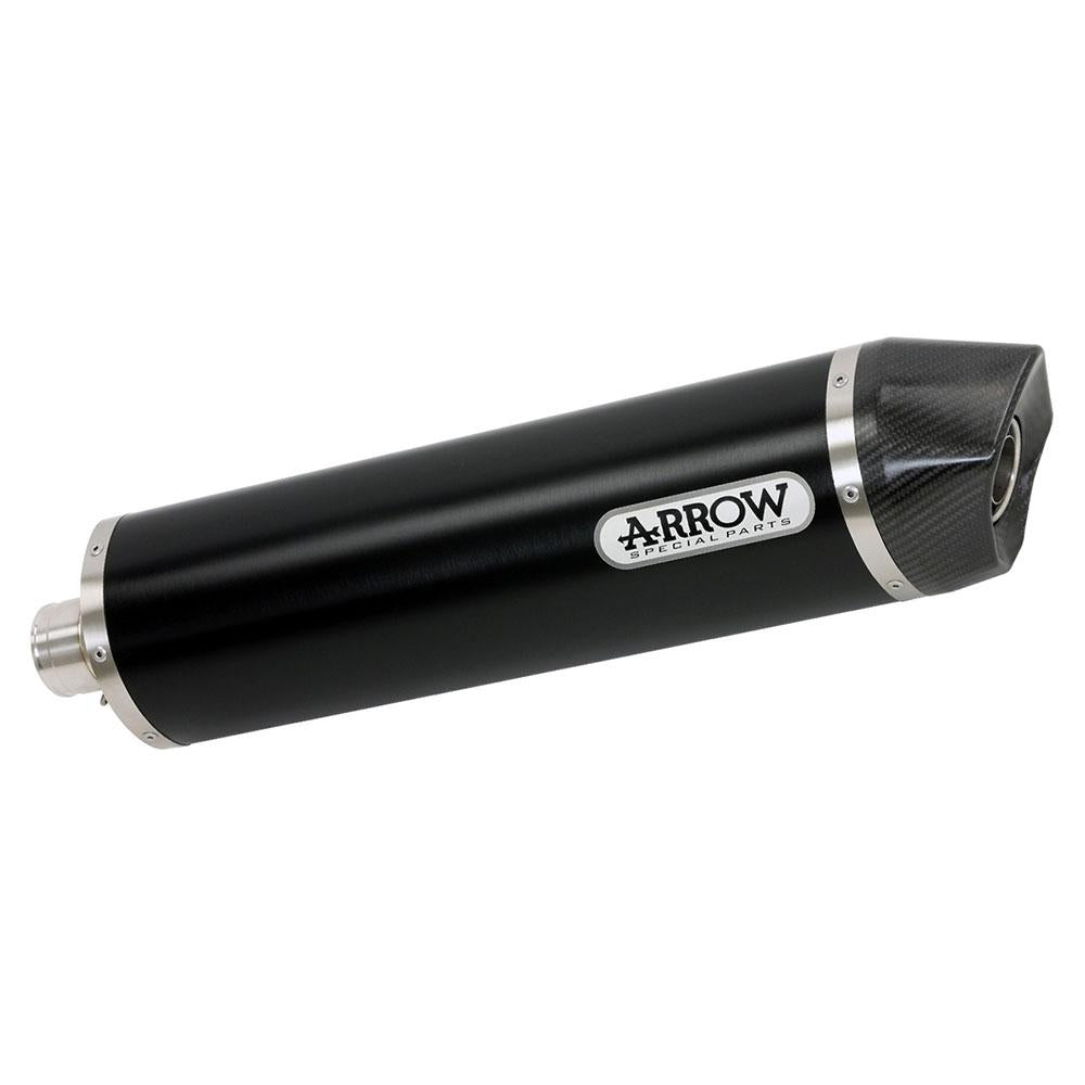ARROW 72614AKN Silencer - MAXI RACE-TECH Aluminium Dark with Carbon End Cap - YAM