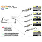 ARROW Silencer 71216PRN [AOE]: PRO-RACE L&R NIC DRK W STL E/C - KTM DUKE 790 /890