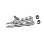 ARROW 71887PRI Silencer Set - PRO-RACE Nichrom Silver with Steel End Cap