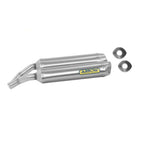 ARROW 71687AO Silencer Set :- THUNDER L&R Aluminium Silver  with SteelL End Cap