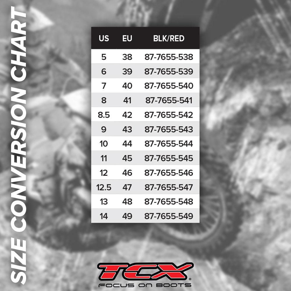 TCX RT-RACE BOOTS BLACK/RED EU 40 / US 7