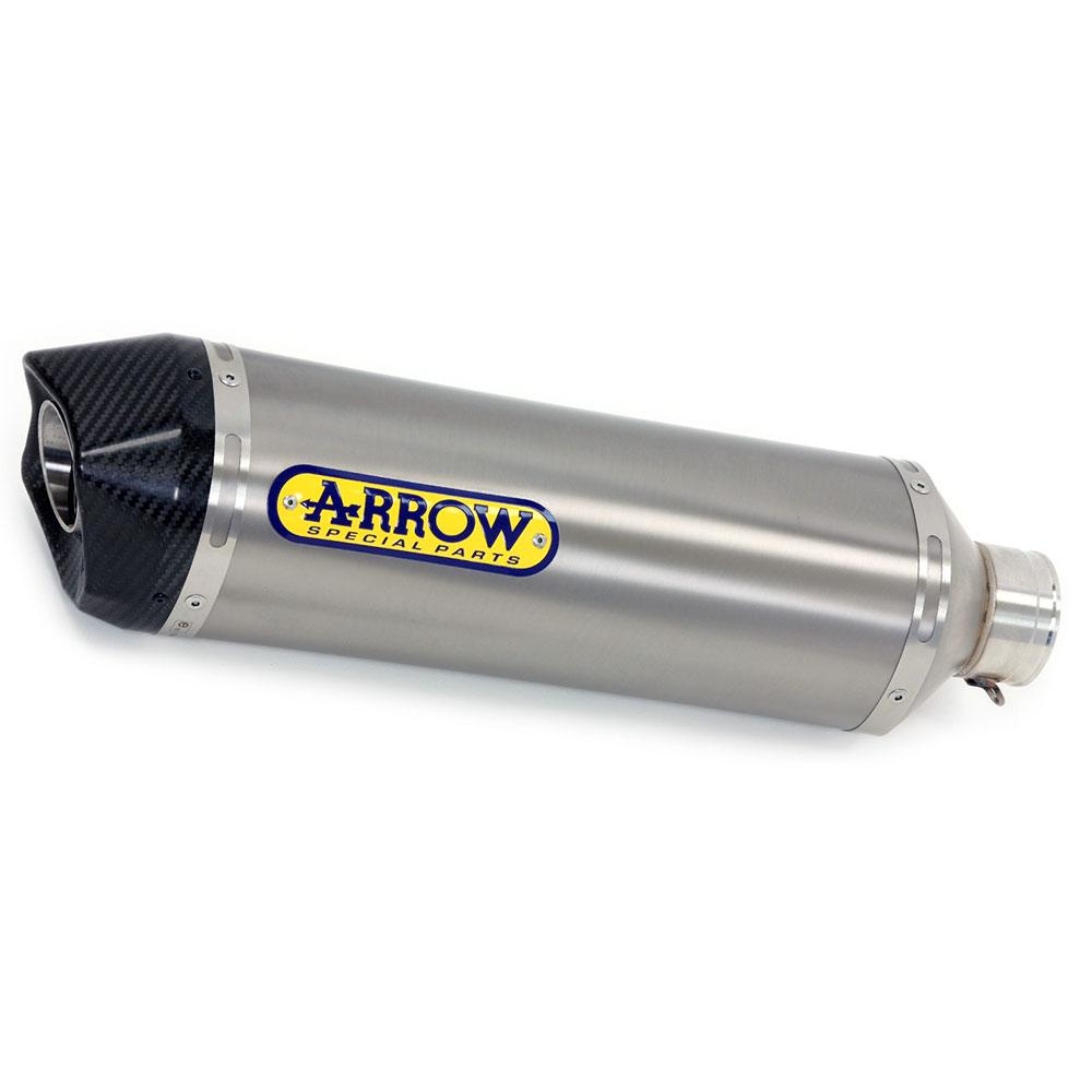 ARROW 71854AK Silencer - RACE-TECH Aluminium Silver with Carbon End Cap