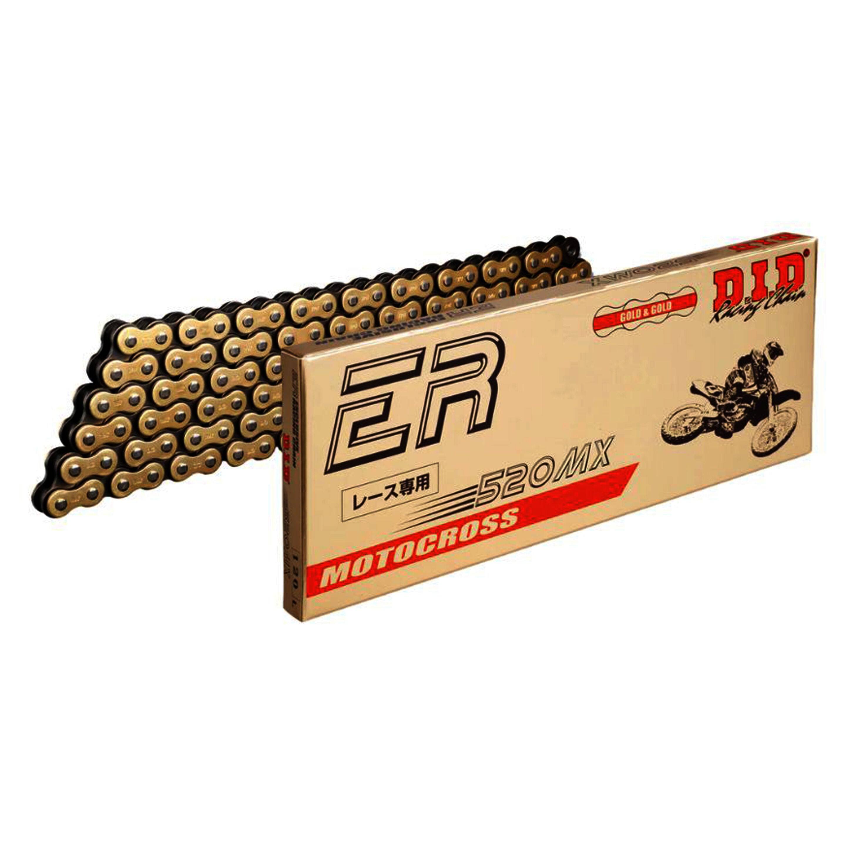 D.I.D Drive Chains - 520MX GB-120 RB MX Race - Gold & Black