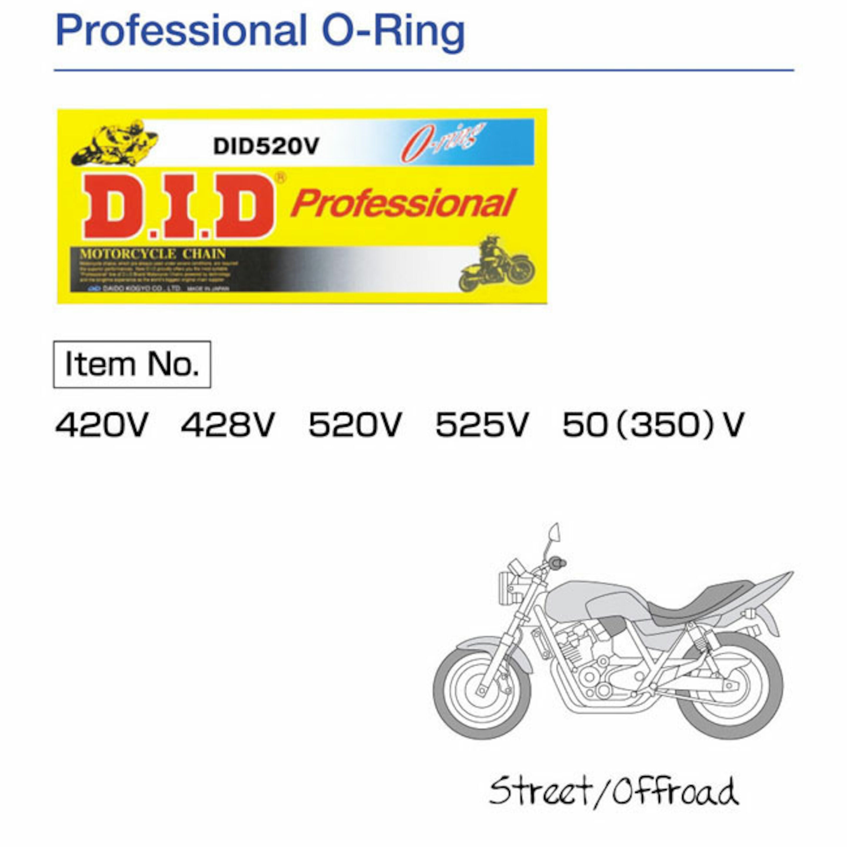 D.I.D Drive Chains - 520VO-120 FB Pro O-Ring