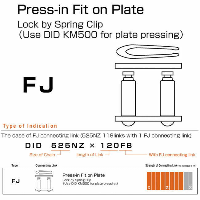 D.I.D Conlinks - 428V FJ Clip Hover Image
