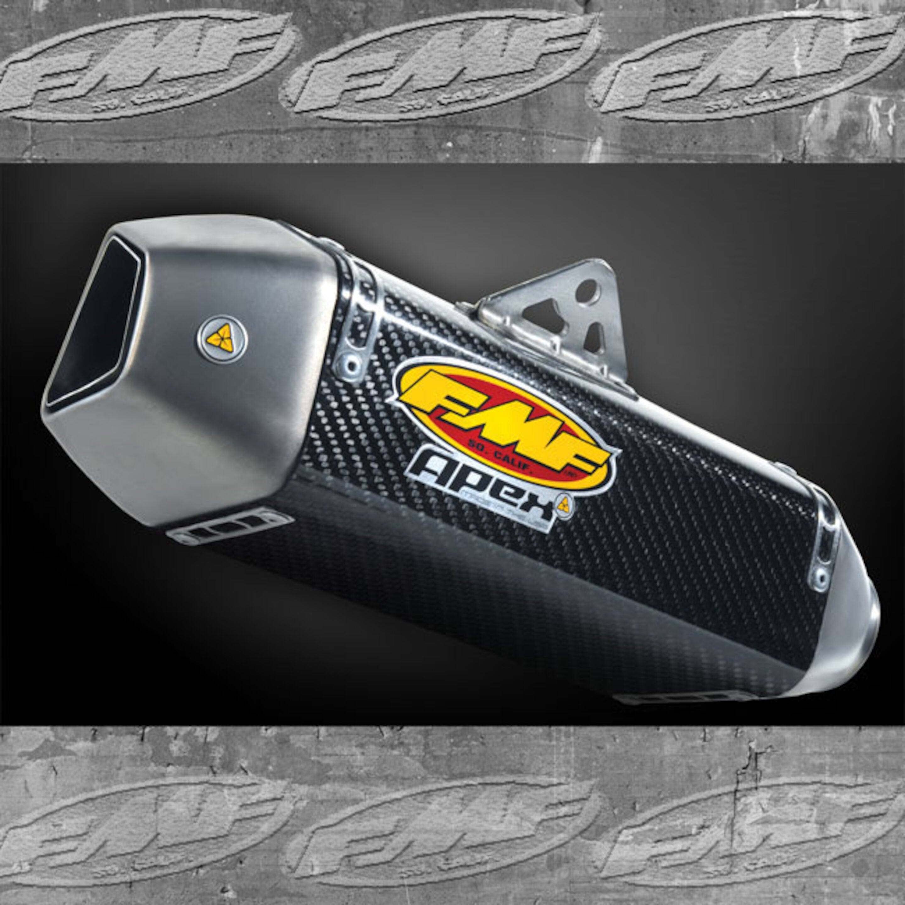 FMF Exhaust - 43199 - Slip On Muffler - Titanium with Carbon - Apex