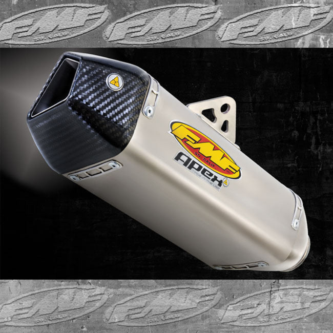 FMF Exhaust - 43234 - Slip On Muffler - Titanium with Carbon - Apex Hover Image
