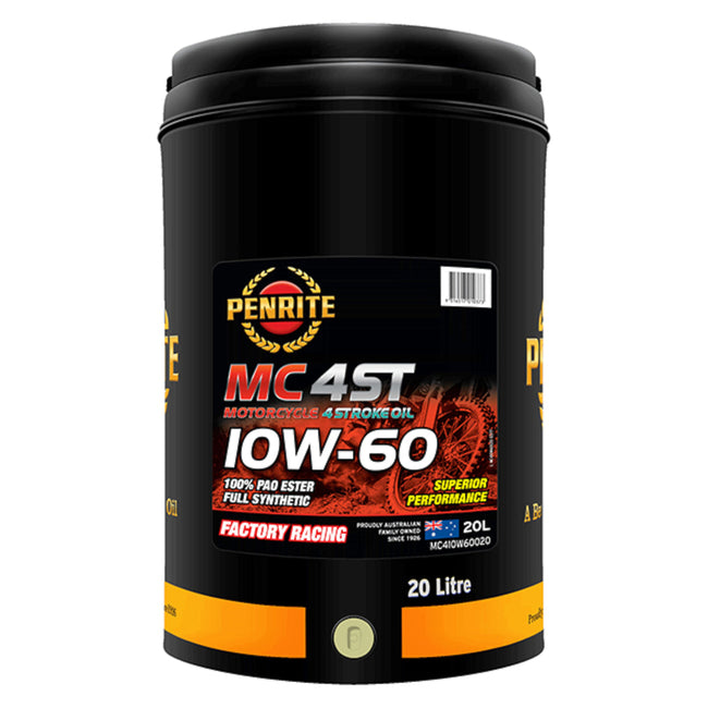 Penrite MC-4ST 10W-60 Full Synthetic 4 Stroke Oil 20L Hover Image
