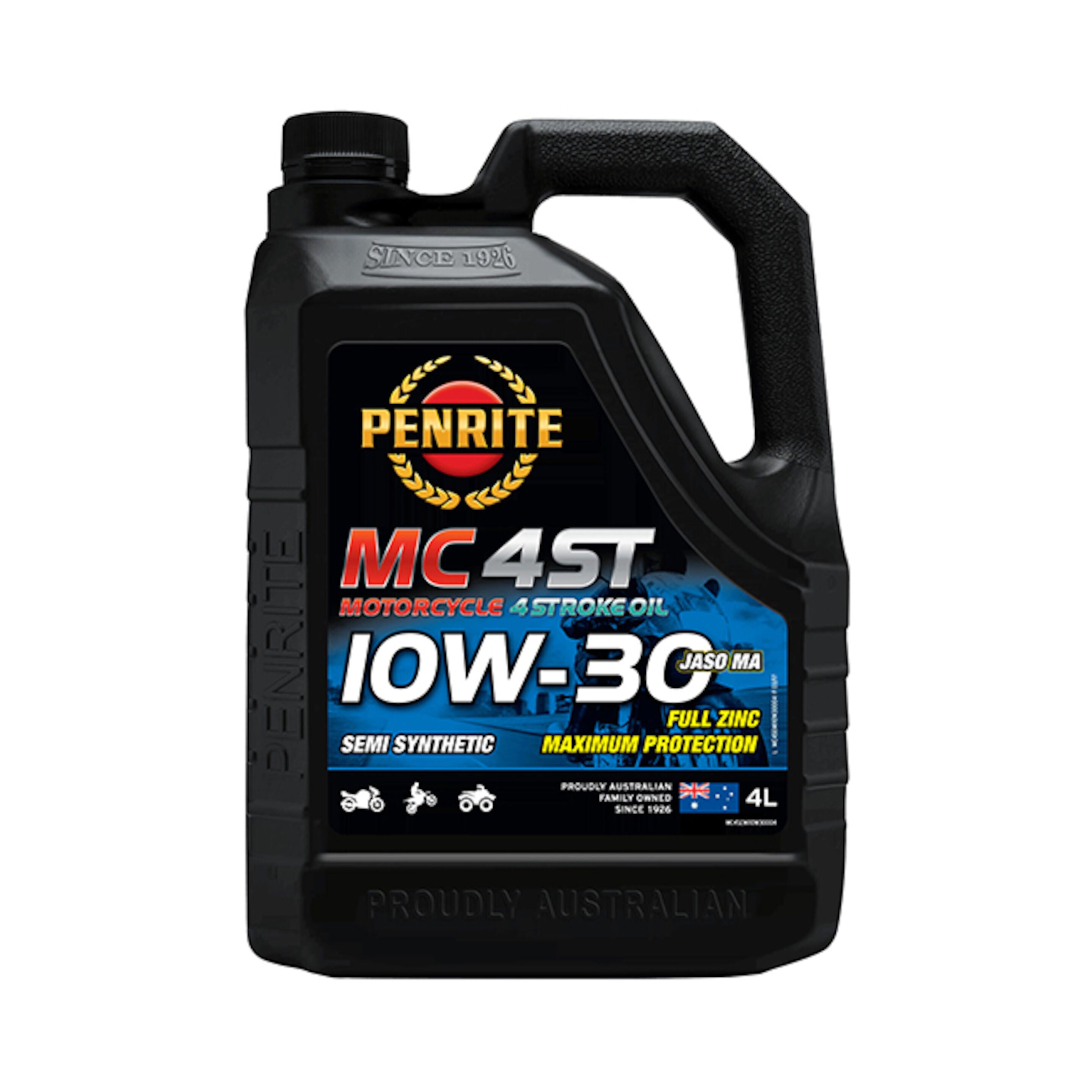 Penrite MC-4ST 10W-30 Semi Synthetic 4 Stroke Oil 4L