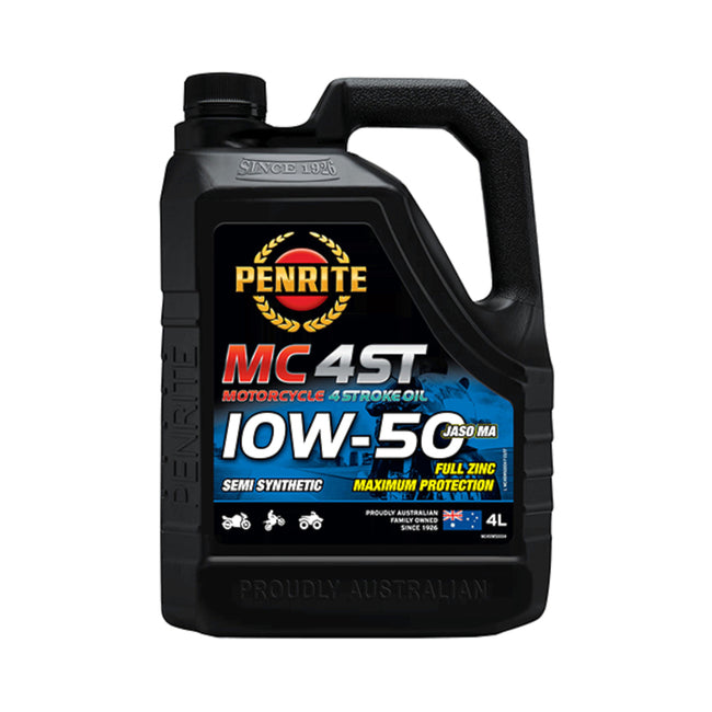 Penrite MC-4ST 10W-50 Semi Synthetic 4 Stroke Oil 4L Hover Image