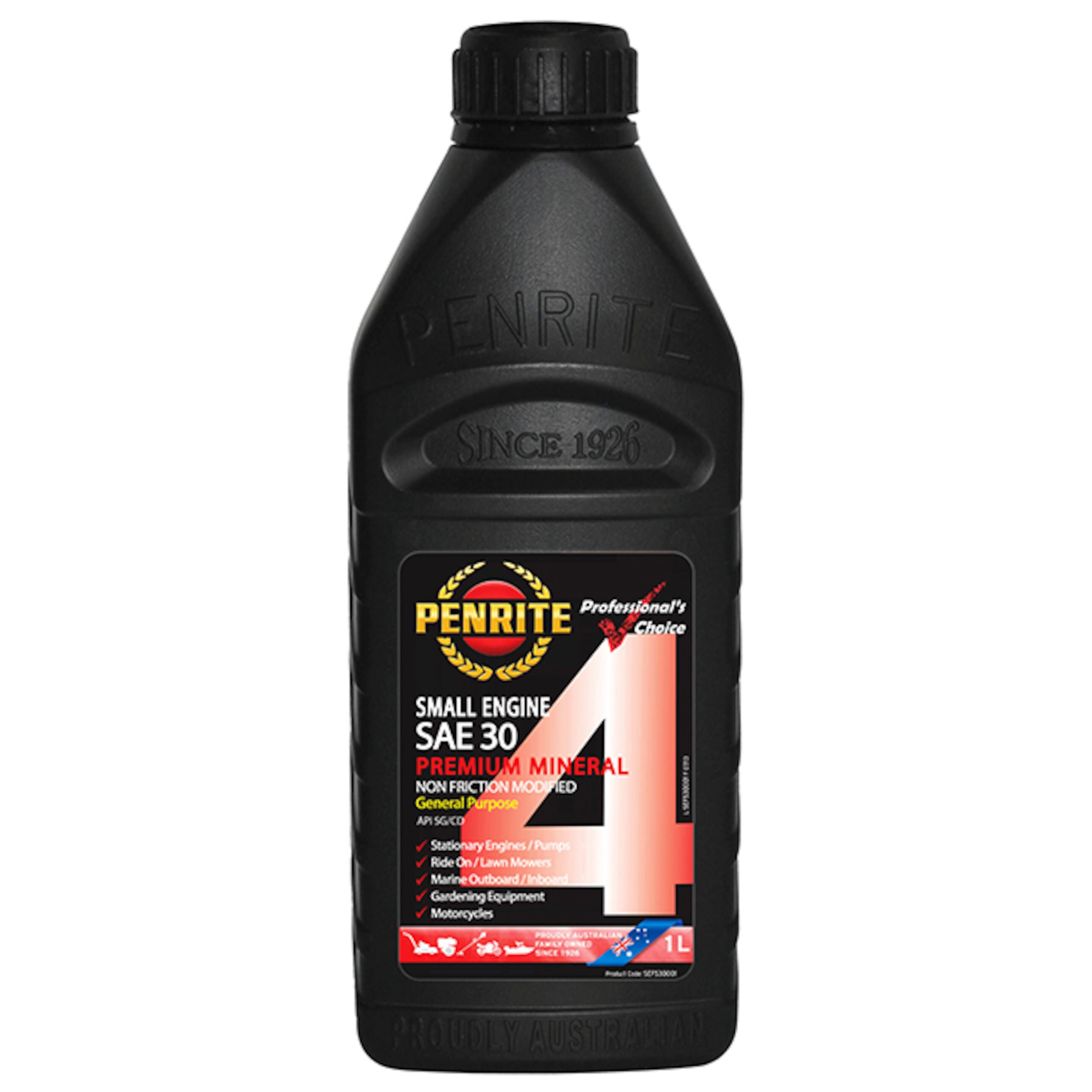 Penrite Small Engine SAE 30 Mineral 4 Stroke Oil 1L