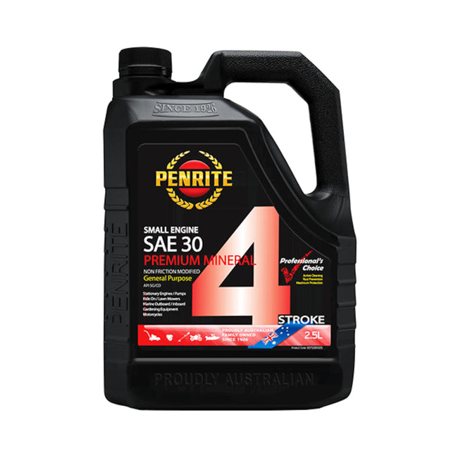 Penrite Small Engine SAE 30 Mineral 4 Stroke Oil 2.5L Hover Image