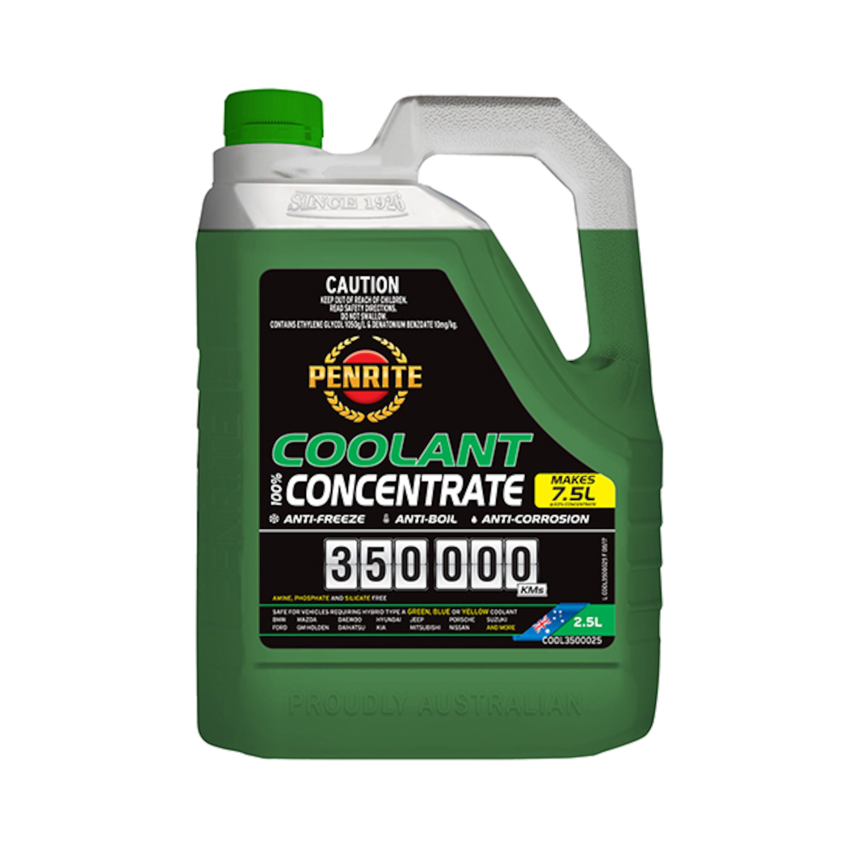 Penrite 350k Green Coolant Concentrate 2.5L