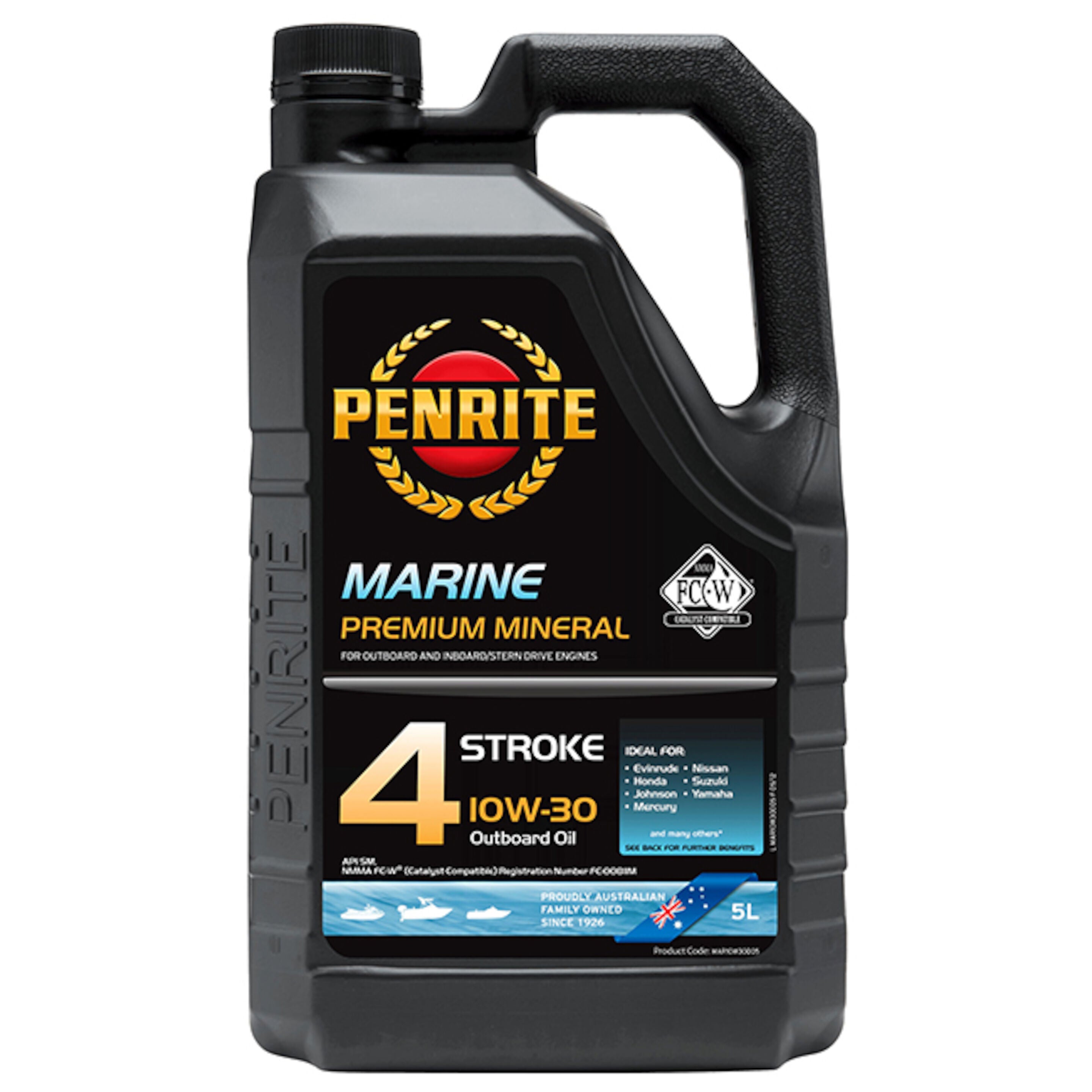 Penrite Marine Outboard 10W-30 Mineral 4 Stroke Oil 5L