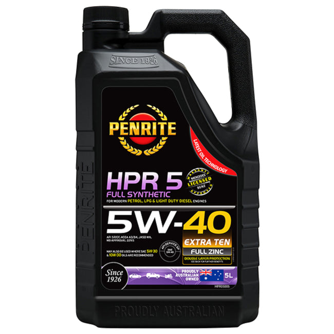 Penrite HPR 5 5W-40 Full Synthetic Engine Oil 5L Hover Image