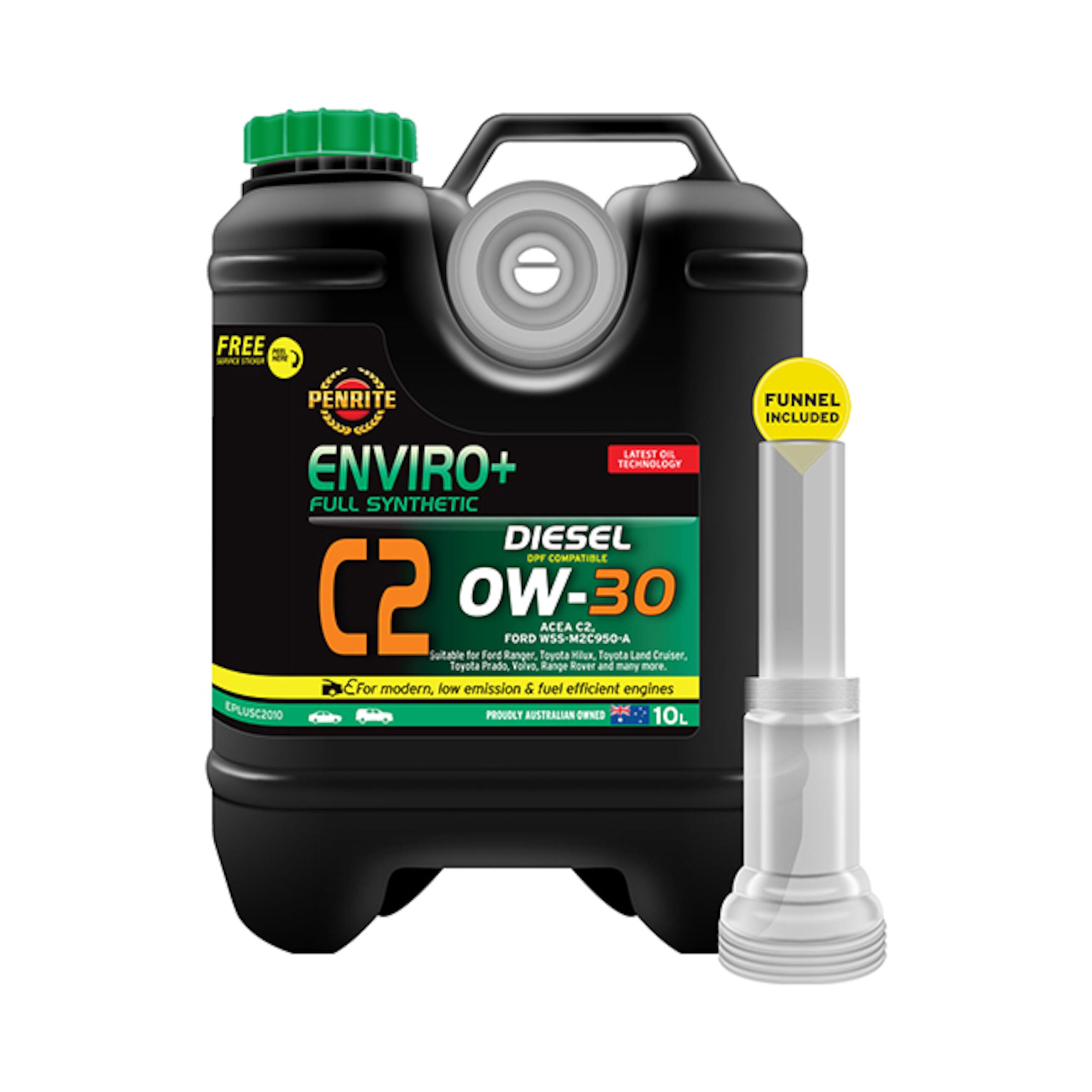 Penrite Enviro+ C2 0W-30 Full Synthetic Diesel Oil 10L