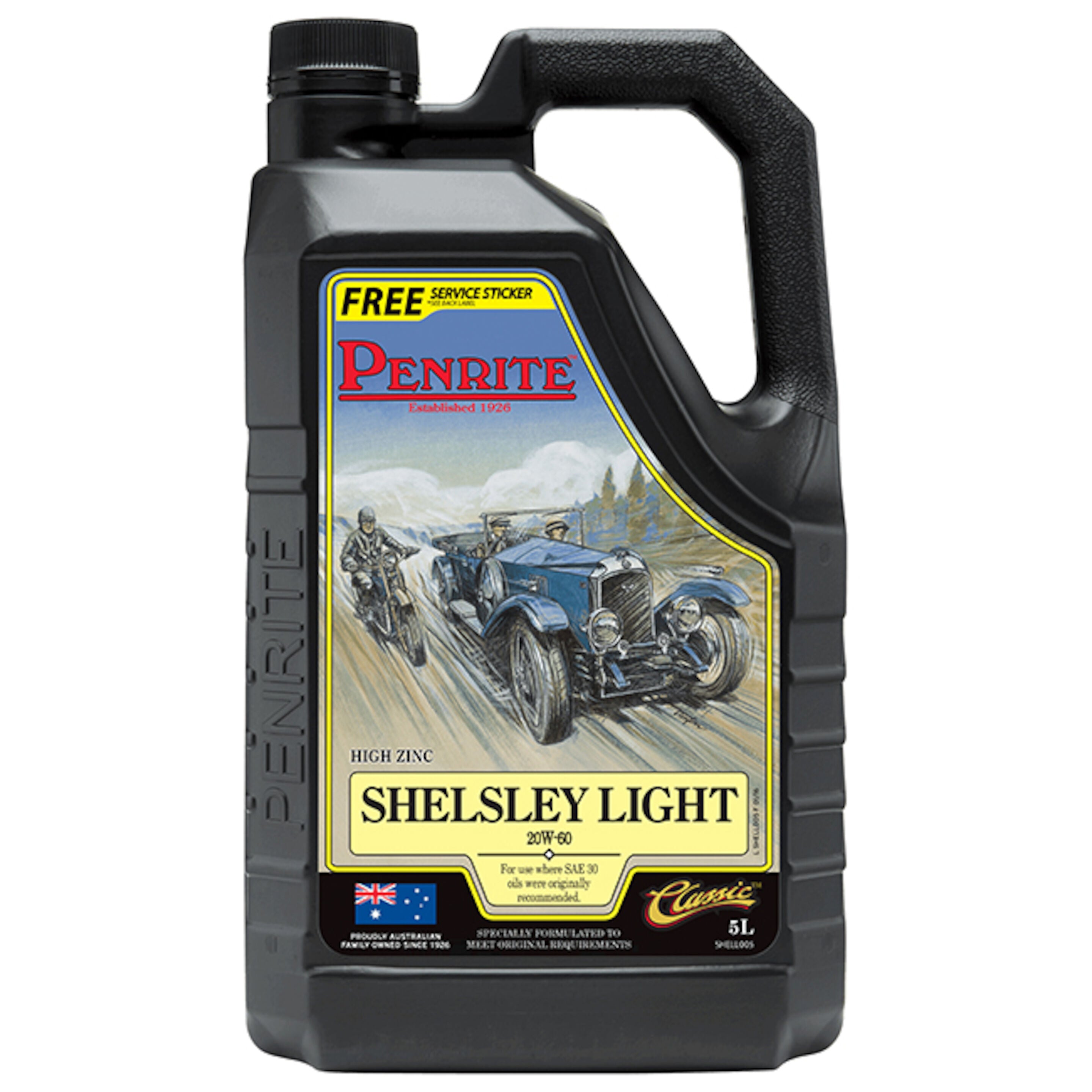 Penrite Shelsley Light 20W-60 Mineral Oil 5L