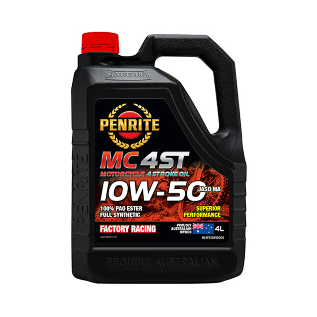 Penrite MC-4ST 10W-50 Full Synthetic 4 Stroke Oil 4L Hover Image
