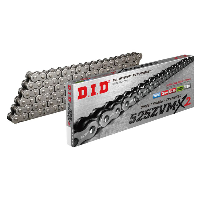 D.I.D Drive Chains - 525ZVM-X2 -122 ZB Super Street X-Ring Hover Image