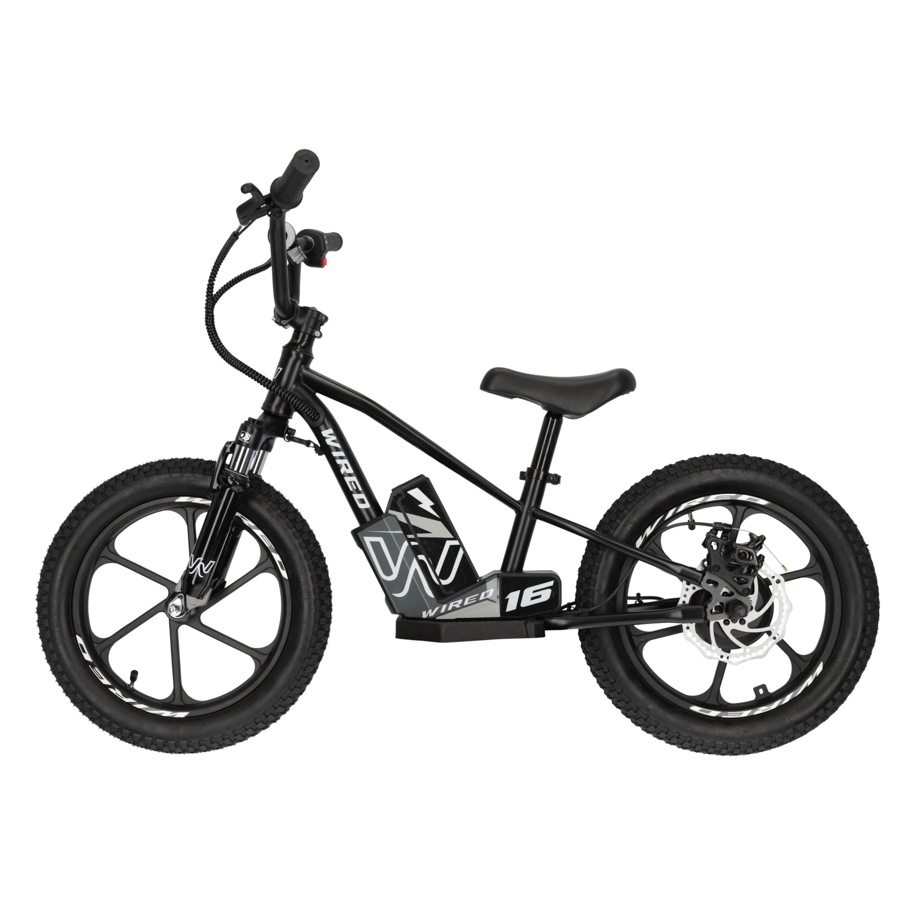 Wired Bikes Electric Balance Bike - Mk II - 16" - Matte Black